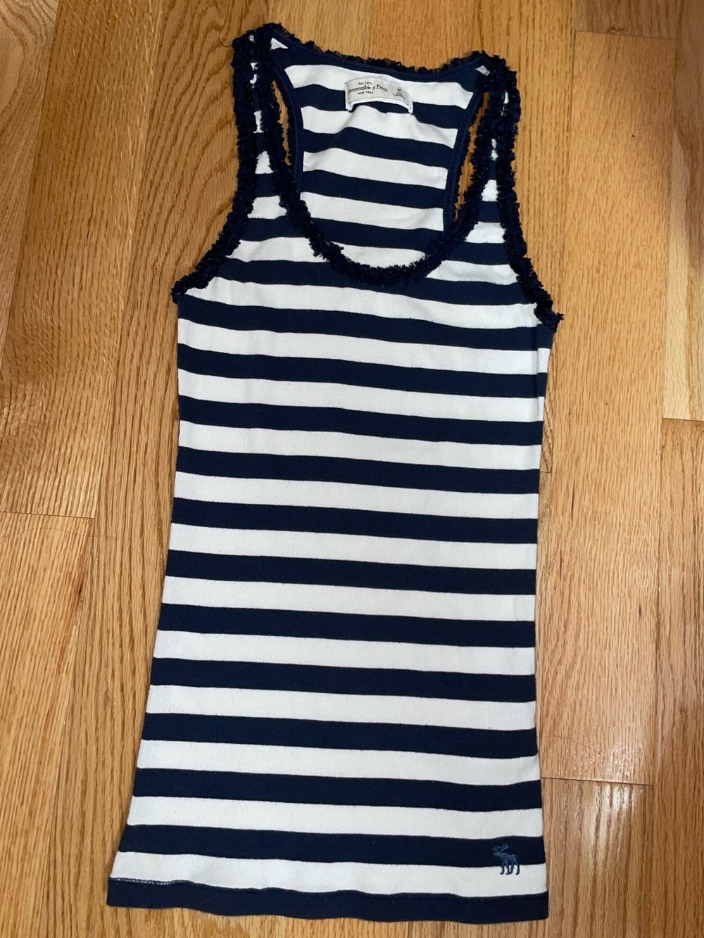 Abercrombie & Fitch Size M Navy and White Striped Camisole